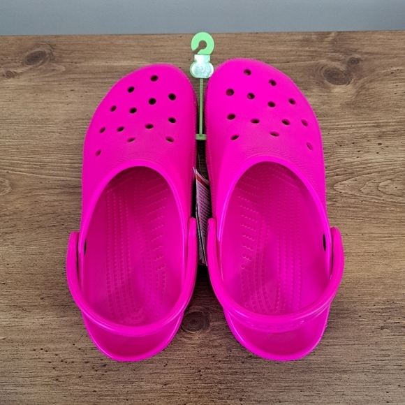 New! Crocs Classic Clogs Pink Crush Colour Size 10 Womens 8 Mens EU 41/42 Unisex - Picture 8 of 13